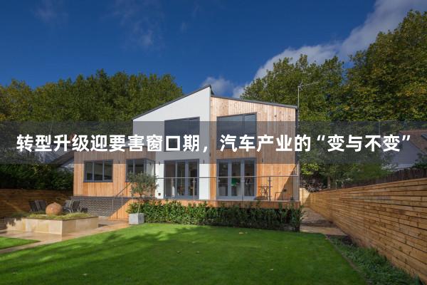 转型升级迎要害窗口期，汽车产业的“变与不变”