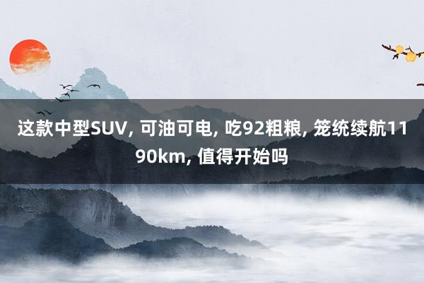 这款中型SUV, 可油可电, 吃92粗粮, 笼统续航1190km, 值得开始吗