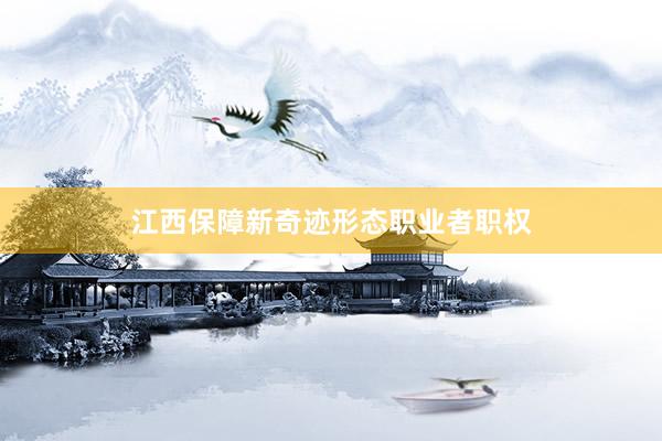 江西保障新奇迹形态职业者职权